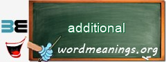 WordMeaning blackboard for additional